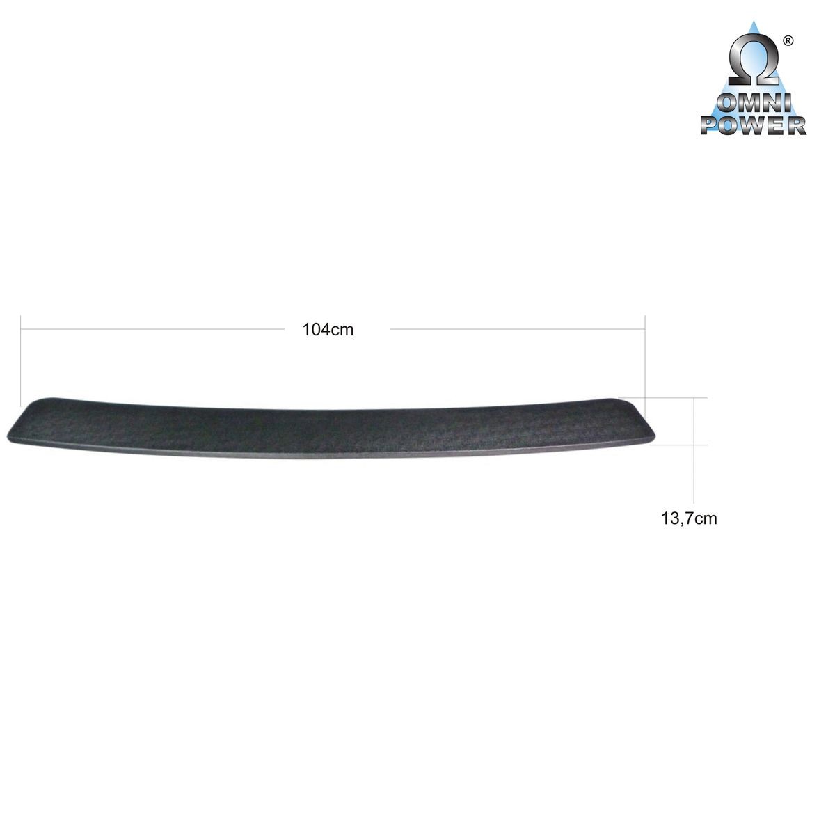 Protection de seuil de charge ABS pour Volvo XC70 II SUV 2013- par OmniPower – Noir