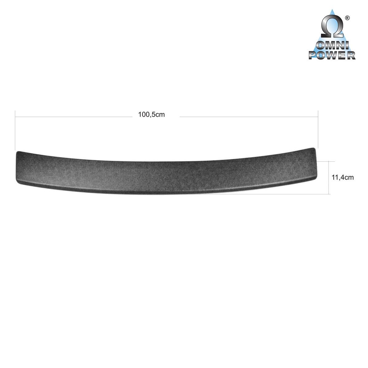 Protection de seuil de charge ABS pour Skoda Yeti SUV 2013- par OmniPower – Noir